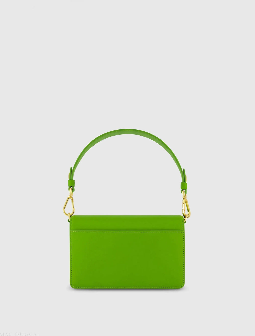 Green Mini Leather Shoulder Bag With Gold Hardware